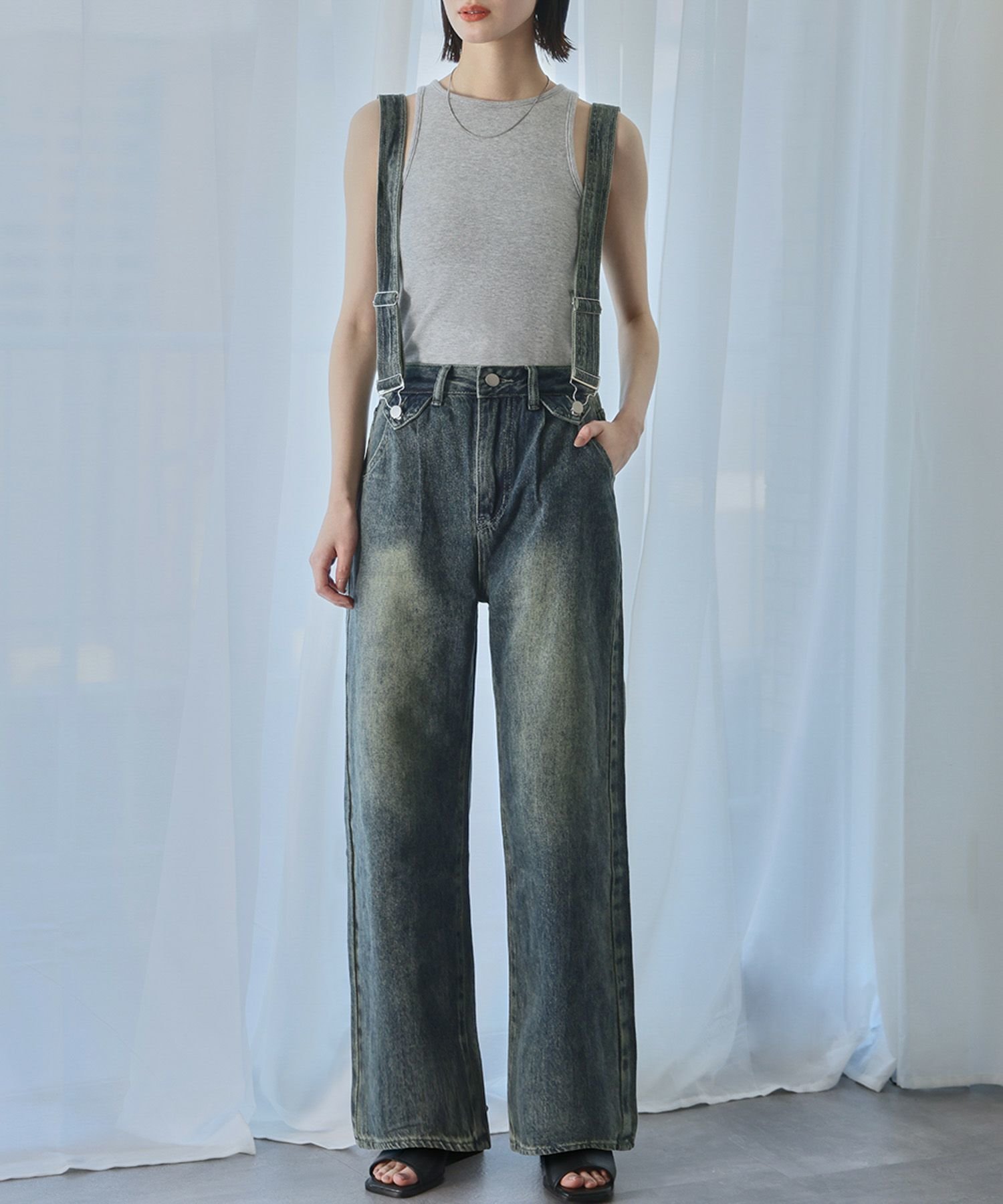 【アンピルーラ/Ampirula】の【2025SS】サスペンダー付きヴィンテージデニムパンツ 人気、トレンドファッション・服の通販 founy(ファニー) 　ファッション　Fashion　レディースファッション　WOMEN　パンツ　Pants　デニムパンツ　Denim Pants　NEW・新作・新着・新入荷　New Arrivals　2025年　2025　2025春夏・S/S　Ss,Spring/Summer,2025　サスペンダー　Suspenders　シンプル　Simple　ストレート　Straight　デニム　Denim　プチプライス・低価格　Affordable　ヴィンテージ　Vintage　 other-1|ID: prp329100004441430 ipo3291000000031039619