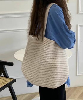 【ロワ/LOWO】のコットンニットラウンドトートバッグ 人気、トレンドファッション・服の通販 founy(ファニー) ファッション Fashion レディースファッション Fashion for Women トップス・カットソー Cut & Sew Tops ニット Knit Tops & Sweaters 新作・新入荷 New Arrivals / New In プチプライス・低価格 Affordable / Budget Price |ID:prp329100004446477