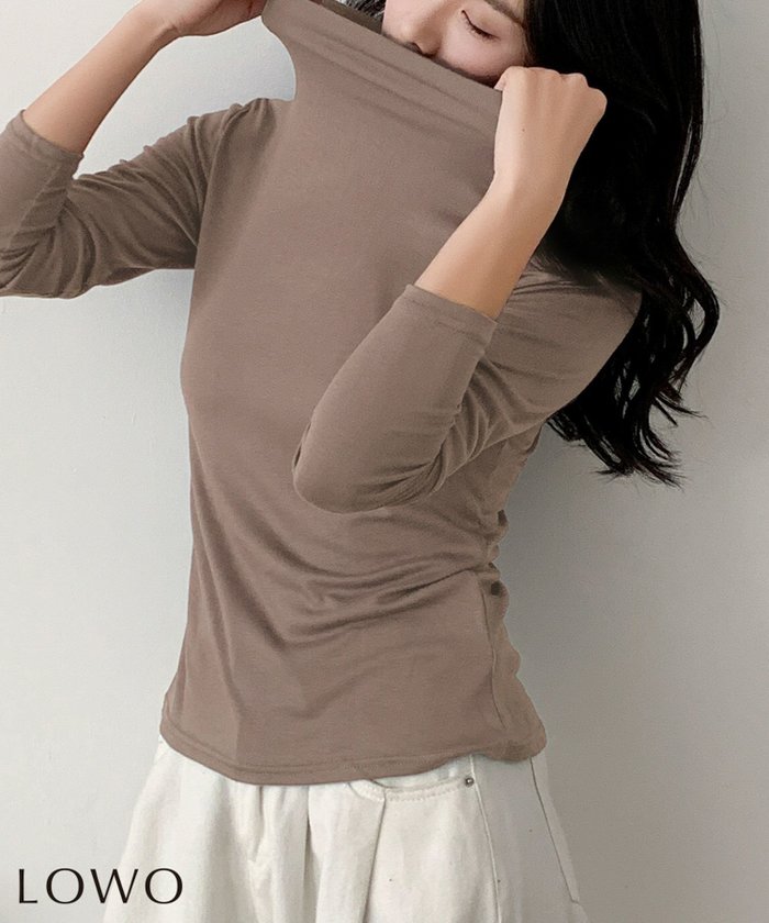 【ロワ/LOWO】のハイネックカットソー インテリア・キッズ・メンズ・レディースファッション・服の通販 founy(ファニー) https://founy.com/ ファッション Fashion レディースファッション Fashion for Women トップス・カットソー Cut & Sew Tops カットソー・ベーシックTシャツ Cut-and-Sewn Tops / Stretch Tees & Basics 新作・新入荷 New Arrivals / New In プチプライス・低価格 Affordable / Budget Price |ID: prp329100004466790 ipo3291000000034665177