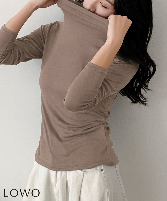 【ロワ/LOWO】のハイネックカットソー インテリア・キッズ・メンズ・レディースファッション・服の通販 founy(ファニー) https://founy.com/ ファッション Fashion レディースファッション Fashion for Women トップス・カットソー Cut & Sew Tops カットソー・ベーシックTシャツ Cut-and-Sewn Tops / Stretch Tees & Basics 新作・新入荷 New Arrivals / New In プチプライス・低価格 Affordable / Budget Price |ID: prp329100004466790 ipo3291000000036172501