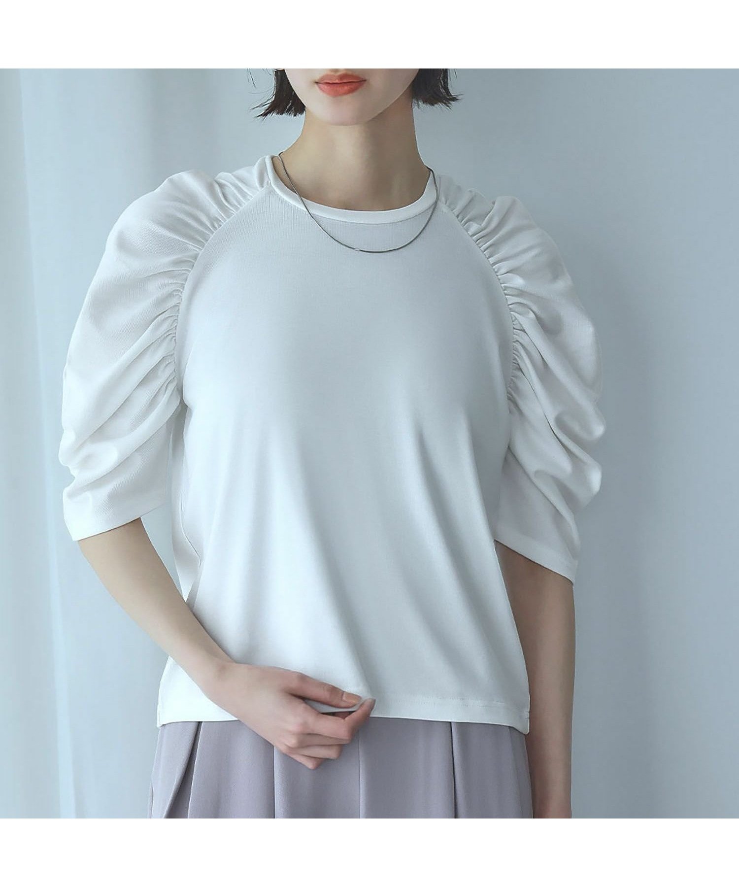 【アンピルーラ/Ampirula】の【2025SS】洗えるショルダーギャザーロングTシャツ カットソー 人気、トレンドファッション・服の通販 founy(ファニー) 　ファッション　Fashion　レディースファッション　WOMEN　トップス・カットソー　Tops/Tshirt　シャツ/ブラウス　Shirts/Blouses　ロング / Tシャツ　T-Shirts　カットソー　Cut and Sewn　NEW・新作・新着・新入荷　New Arrivals　2025年　2025　2025春夏・S/S　Ss,Spring/Summer,2025　エレガント 上品　Elegant　カットソー　Cut And Sew　ギャザー　Gather　ショルダー　Shoulder　シンプル　Simple　スタイリッシュ　Stylish　スリーブ　Sleeve　バランス　Balance　フィット　Fit　プチプライス・低価格　Affordable　リラックス　Relax　洗える　Washable　 other-1|ID: prp329100004479167 ipo3291000000031577321