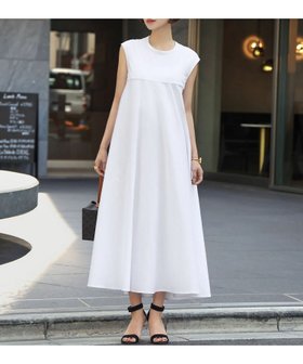 【エルフランク/ELFRANK】 異素材ドッキングノースリーブフレアロングワンピース Washable人気、トレンドファッション・服の通販 founy(ファニー) ファッション Fashion レディースファッション Fashion for Women ワンピース Dresses 新作・新入荷 New Arrivals / New In プチプライス・低価格 Affordable / Budget Price |ID:prp329100004479169