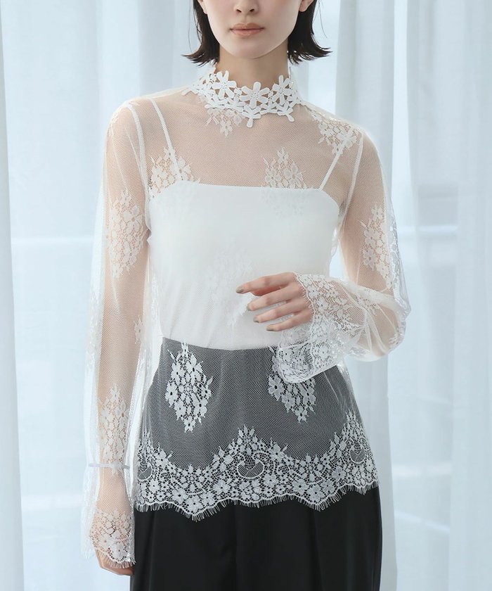 【ガール/GIRL】の花柄チュールレースハイネックシアーブラウス インテリア・キッズ・メンズ・レディースファッション・服の通販 founy(ファニー) https://founy.com/ ファッション Fashion レディースファッション WOMEN トップス・カットソー Tops/Tshirt シャツ/ブラウス Shirts/Blouses 花柄・フラワープリント・モチーフ Flower Patterns NEW・新作・新着・新入荷 New Arrivals オケージョン Occasion ギャザー Gather フリル Frills プチプライス・低価格 Affordable レース Race ロング Long |ID: prp329100004481153 ipo3291000000031591900