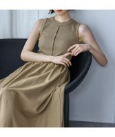【アンピルーラ/Ampirula】の【2025SS】異素材ドッキングノースリーブワンピース 人気、トレンドファッション・服の通販 founy(ファニー) ファッション Fashion レディースファッション WOMEN ワンピース Dress エレガント 上品 Elegant 切替 Switching スリム Slim センター Center タフタ Taffeta バランス Balance フィット Fit フェミニン Feminine フレア Flare NEW・新作・新着・新入荷 New Arrivals プチプライス・低価格 Affordable 2025年 2025 2025春夏・S/S Ss,Spring/Summer,2025 |ID:prp329100004492430