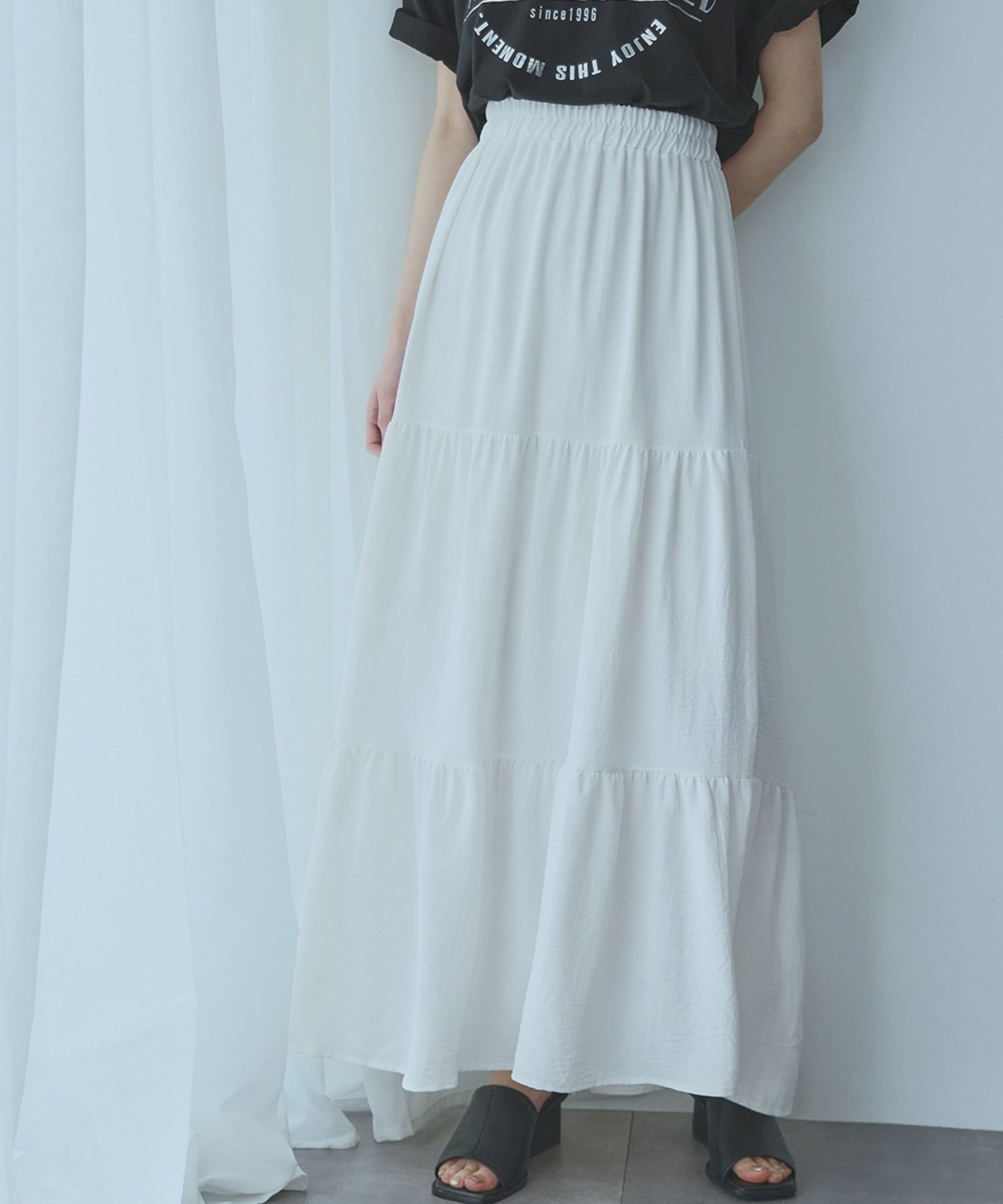 【アンピルーラ/Ampirula】の【2025SS】マキシ丈ティアードフレアスカート 人気、トレンドファッション・服の通販 founy(ファニー) 　ファッション　Fashion　レディースファッション　WOMEN　スカート　Skirt　Aライン/フレアスカート　Flared A-Line Skirts　エレガント 上品　Elegant　春　Spring　シンプル　Simple　ティアード　Tiered　バランス　Balance　フィット　Fit　フェミニン　Feminine　フレア　Flare　マキシ　Maxi　ロング　Long　S/S・春夏　Ss・Spring/Summer　NEW・新作・新着・新入荷　New Arrivals　プチプライス・低価格　Affordable　夏　Summer　2025年　2025　2025春夏・S/S　Ss,Spring/Summer,2025　 other-1|ID: prp329100004492432 ipo3291000000031673932