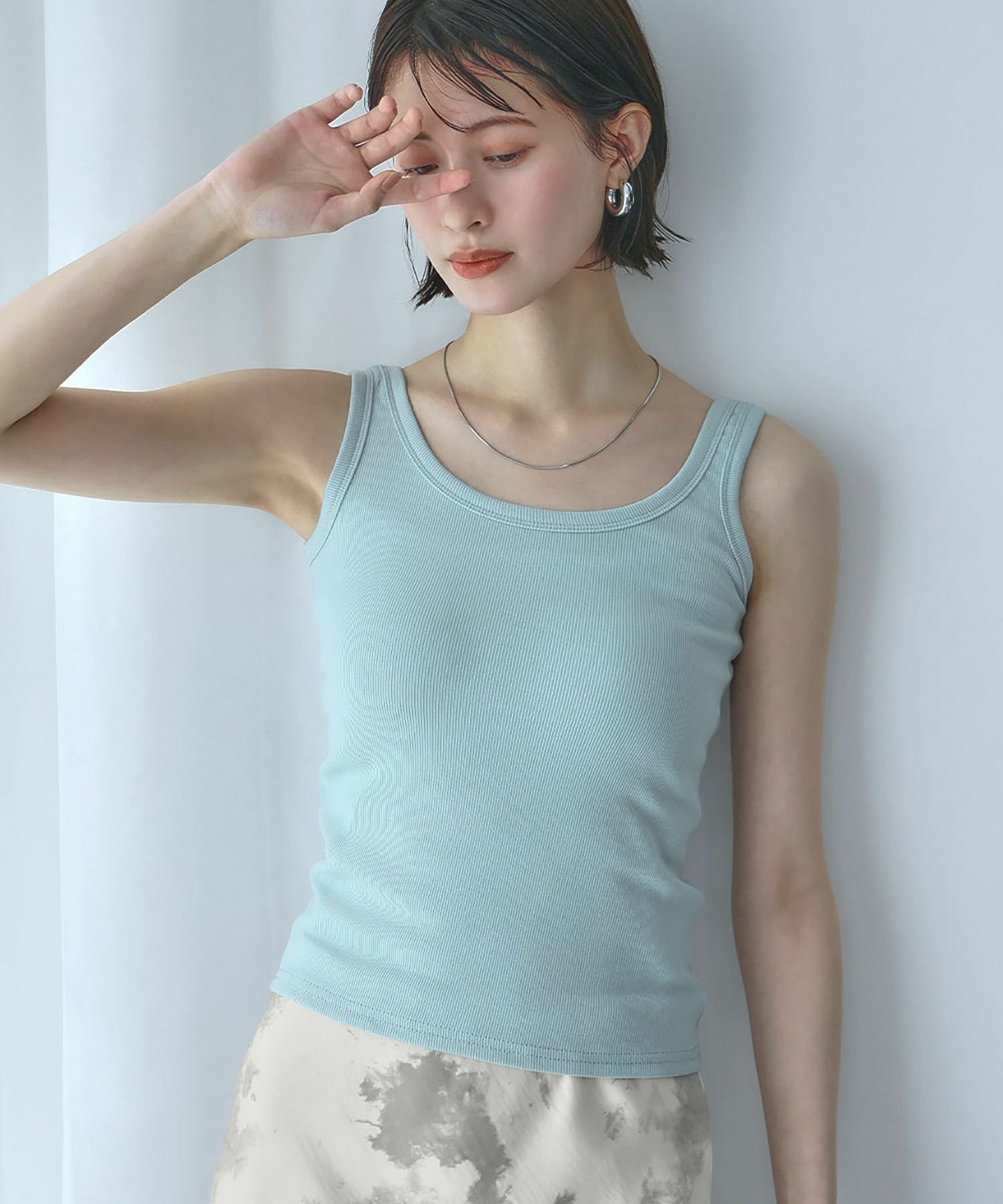 【アンピルーラ/Ampirula】のリブ編み素材ベーシックタンクトップ 人気、トレンドファッション・服の通販 founy(ファニー) 　ファッション　Fashion　レディースファッション　Fashion for Women　新作・新入荷　New Arrivals / New In　タンク　Tank Top, Sleeveless Top　プチプライス・低価格　Affordable / Budget Price　ベーシック　Basic, Essential　 other-1|ID: prp329100004495075 ipo3291000000035900022