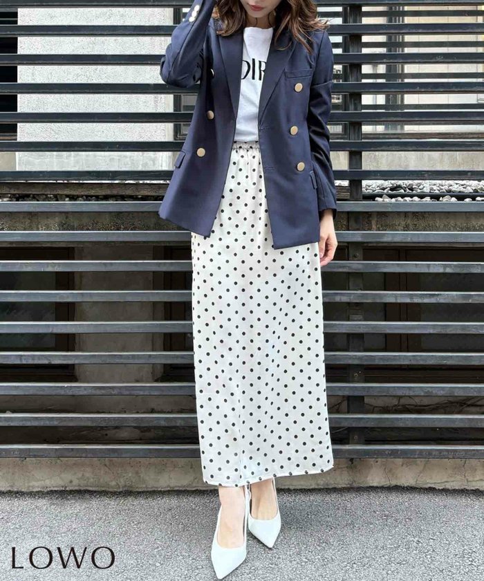 【ロワ/LOWO】のドットセミストレートスカート インテリア・キッズ・メンズ・レディースファッション・服の通販 founy(ファニー) https://founy.com/ ファッション Fashion レディースファッション Fashion for Women スカート Skirts 新作・新入荷 New Arrivals / New In プチプライス・低価格 Affordable / Budget Price |ID: prp329100004513854 ipo3291000000035899566
