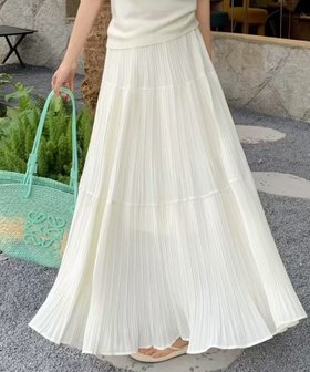 【ロワ/LOWO】のプリーツティアードロングスカート 人気、トレンドファッション・服の通販 founy(ファニー) ファッション Fashion レディースファッション Fashion for Women スカート Skirts ロングスカート Long Skirts / Maxi & Midi Skirts 新作・新入荷 New Arrivals / New In プチプライス・低価格 Affordable / Budget Price |ID:prp329100004513856