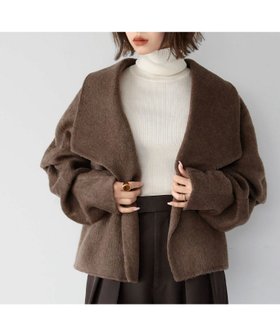 【エルフランク/ELFRANK】のウール混ビッグカラーショートコート 人気、トレンドファッション・服の通販 founy(ファニー) ファッション Fashion レディースファッション WOMEN アウター Coat Outerwear コート Coats NEW・新作・新着・新入荷 New Arrivals ウォーム Worm カーディガン Cardigan ジャケット Jacket プチプライス・低価格 Affordable A/W・秋冬 Aw・Autumn/Winter・Fw・Fall-Winter |ID:prp329100004535639