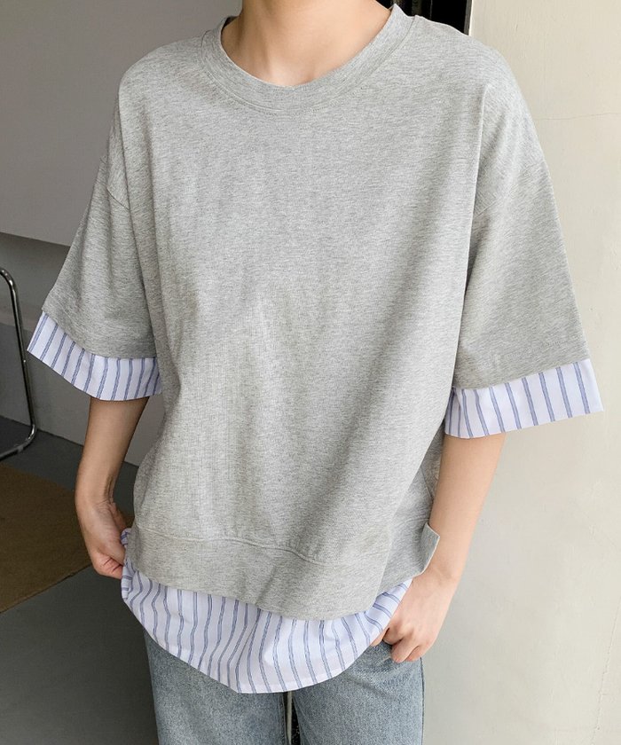 【ロワ/LOWO】の【2025SS】綿100%使用レイヤード風ストライプシャツドッキングTシャツカットソー インテリア・キッズ・メンズ・レディースファッション・服の通販 founy(ファニー) https://founy.com/ ファッション Fashion レディースファッション Fashion for Women トップス・カットソー Cut & Sew Tops シャツ・ブラウス・オフィスカジュアル Elegant Blouses & Button-Ups ロングTシャツ・Tシャツ Longline T-Shirts & Tees カットソー・ベーシックTシャツ Cut-and-Sewn Tops / Stretch Tees & Basics 新作・新入荷 New Arrivals / New In 2025年 2025 2025春夏・S/S Spring/Summer 2025 SS25 カットソー Cut and Sewn Top ストライプ Stripe, Striped Pattern プチプライス・低価格 Affordable / Budget Price リラックス Relax, Relaxed Fit |ID: prp329100004535652 ipo3291000000032052427