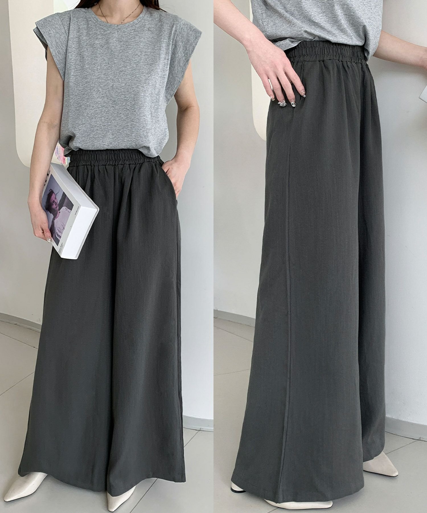 【ロワ/LOWO】のウエストギャザーワイドパンツ 人気、トレンドファッション・服の通販 founy(ファニー) 　ファッション　Fashion　レディースファッション　Fashion for Women　パンツ　Pants & Trousers　新作・新入荷　New Arrivals / New In　プチプライス・低価格　Affordable / Budget Price　 other-1|ID: prp329100004549696 ipo3291000000035502356