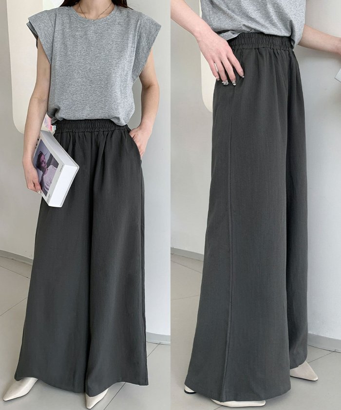 【ロワ/LOWO】のウエストギャザーワイドパンツ インテリア・キッズ・メンズ・レディースファッション・服の通販 founy(ファニー) https://founy.com/ ファッション Fashion レディースファッション Fashion for Women パンツ Pants & Trousers 新作・新入荷 New Arrivals / New In プチプライス・低価格 Affordable / Budget Price |ID: prp329100004549696 ipo3291000000035899166