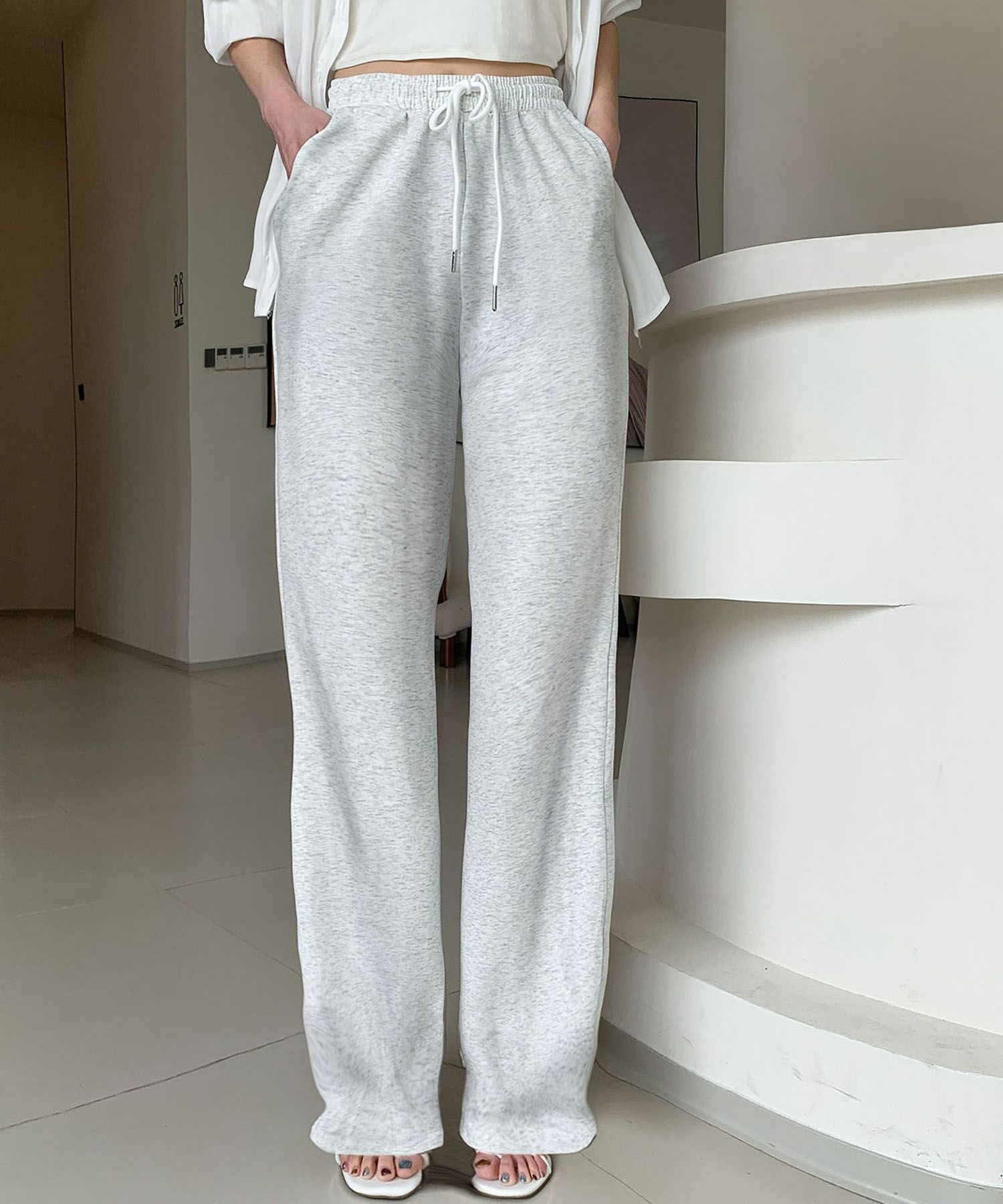 【ロワ/LOWO】の綿混スウェットワイドパンツ 人気、トレンドファッション・服の通販 founy(ファニー) 　ファッション　Fashion　レディースファッション　Fashion for Women　パンツ　Pants & Trousers　新作・新入荷　New Arrivals / New In　プチプライス・低価格　Affordable / Budget Price　 other-1|ID: prp329100004551990 ipo3291000000035502404