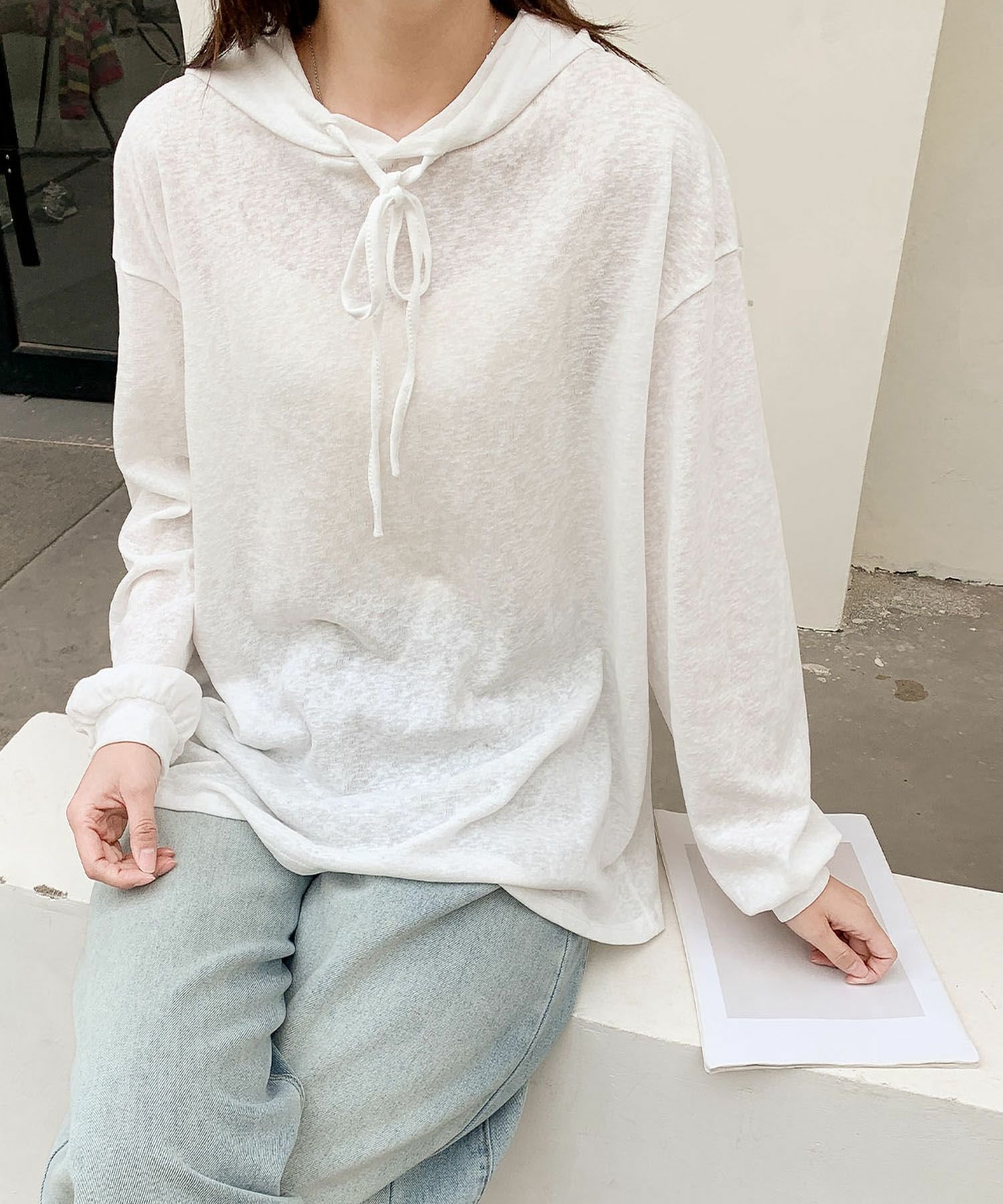 【ロワ/LOWO】の日よけニットパーカー 人気、トレンドファッション・服の通販 founy(ファニー) 　ファッション　Fashion　レディースファッション　Fashion for Women　トップス・カットソー　Cut & Sew Tops　ニット　Knit Tops & Sweaters　レディースパーカー・カジュアルフーディー　Casual Hoodies & Sweatshirts　新作・新入荷　New Arrivals / New In　パーカー　Hoodie, Parka　プチプライス・低価格　Affordable / Budget Price　 other-1|ID: prp329100004558079 ipo3291000000035899246