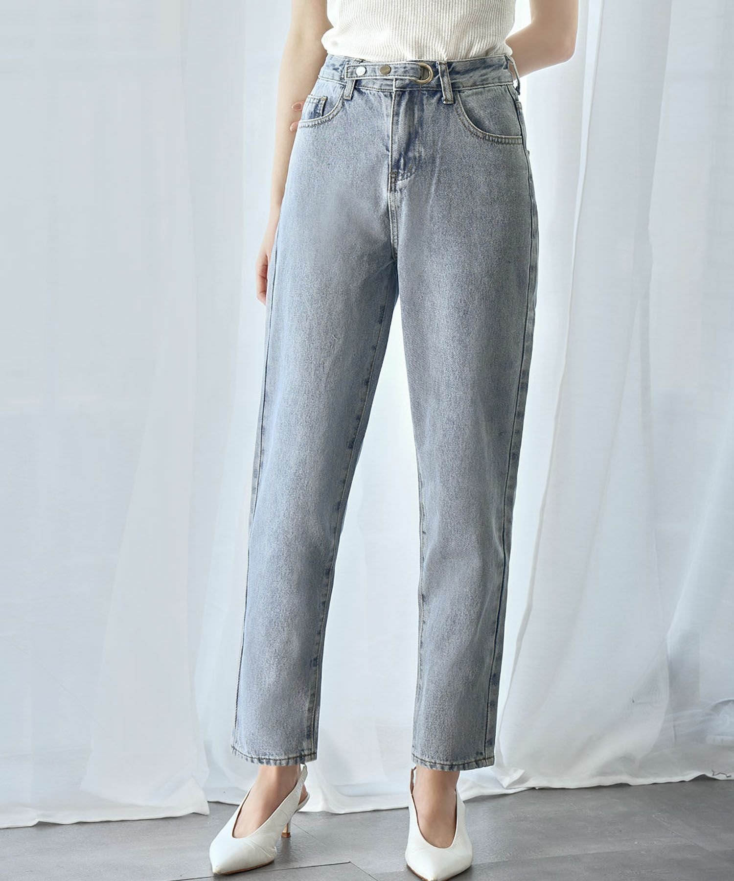 【アンピルーラ/Ampirula】のウエストベルトデザインテーパードデニムパンツ 人気、トレンドファッション・服の通販 founy(ファニー) 　ファッション　Fashion　レディースファッション　Fashion for Women　パンツ　Pants & Trousers　デニムパンツ・ジーンズ・美脚デニム　Denim Jeans & Pants　ベルト&ウエストマーク　Belts & Waist Accessories　新作・新入荷　New Arrivals / New In　プチプライス・低価格　Affordable / Budget Price　 other-1|ID: prp329100004560876 ipo3291000000035900191