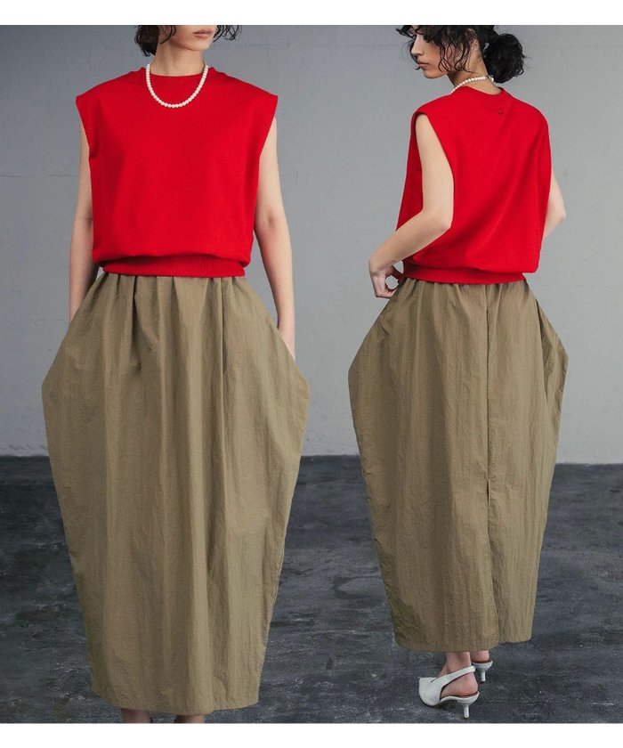 【エルフランク/ELFRANK】のコクーンシルエットミモレ丈スカート インテリア・キッズ・メンズ・レディースファッション・服の通販 founy(ファニー) https://founy.com/ ファッション Fashion レディースファッション Fashion for Women スカート Skirts 新作・新入荷 New Arrivals / New In プチプライス・低価格 Affordable / Budget Price |ID: prp329100004560879 ipo3291000000035899253