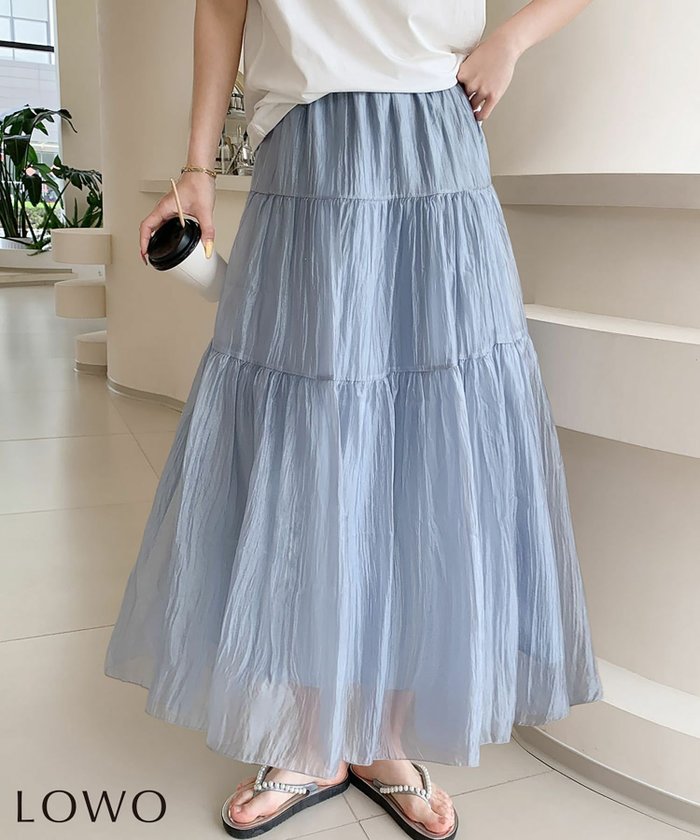 【ロワ/LOWO】のティアードロング丈スカート インテリア・キッズ・メンズ・レディースファッション・服の通販 founy(ファニー) https://founy.com/ ファッション Fashion レディースファッション Fashion for Women スカート Skirts 新作・新入荷 New Arrivals / New In プチプライス・低価格 Affordable / Budget Price |ID: prp329100004562685 ipo3291000000035899282