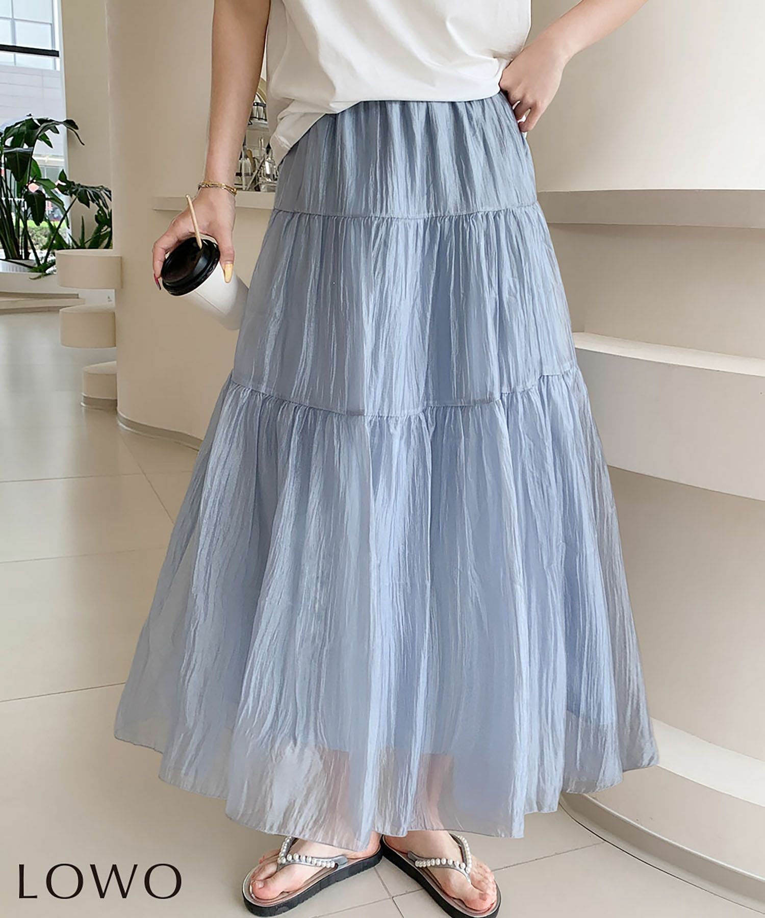 【ロワ/LOWO】のティアードロング丈スカート 人気、トレンドファッション・服の通販 founy(ファニー) 　ファッション　Fashion　レディースファッション　Fashion for Women　スカート　Skirts　新作・新入荷　New Arrivals / New In　プチプライス・低価格　Affordable / Budget Price　 other-1|ID: prp329100004562685 ipo3291000000035899282