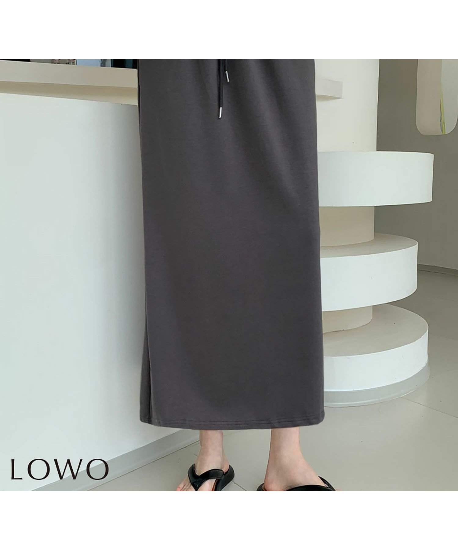 【ロワ/LOWO】の【2025SS】バックスリットスウェットミモレ丈スカート 人気、トレンドファッション・服の通販 founy(ファニー) 　ファッション　Fashion　レディースファッション　WOMEN　スカート　Skirt　バッグ　Bag　ジョーゼット　Georgette　スウェット　Sweat　スニーカー　Sneakers　台形　Trapezoid　プリーツ　Pleats　リラックス　Relax　ロング　Long　NEW・新作・新着・新入荷　New Arrivals　プチプライス・低価格　Affordable　2025年　2025　2025春夏・S/S　Ss,Spring/Summer,2025　 other-1|ID: prp329100004562686 ipo3291000000032262353