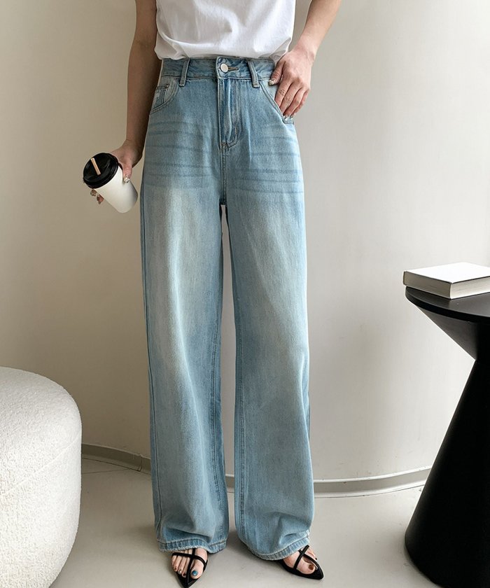 【ロワ/LOWO】のウォッシュド加工ハイウエストストレートデニムパンツ インテリア・キッズ・メンズ・レディースファッション・服の通販 founy(ファニー) https://founy.com/ ファッション Fashion レディースファッション Fashion for Women パンツ Pants & Trousers デニムパンツ・ジーンズ・美脚デニム Denim Jeans & Pants 新作・新入荷 New Arrivals / New In プチプライス・低価格 Affordable / Budget Price |ID: prp329100004562689 ipo3291000000036165483