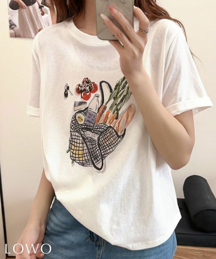【ロワ/LOWO】の【2025SS】綿混フロントプリントTシャツカットソー インテリア・キッズ・メンズ・レディースファッション・服の通販 founy(ファニー) https://founy.com/ ファッション Fashion レディースファッション Fashion for Women トップス・カットソー Cut & Sew Tops シャツ・ブラウス・オフィスカジュアル Elegant Blouses & Button-Ups ロングTシャツ・Tシャツ Longline T-Shirts & Tees カットソー・ベーシックTシャツ Cut-and-Sewn Tops / Stretch Tees & Basics 新作・新入荷 New Arrivals / New In 2025年 2025 2025春夏・S/S Spring/Summer 2025 SS25 カットソー Cut and Sewn Top フロント Front, Front Design プチプライス・低価格 Affordable / Budget Price プリント Print, Printed Pattern |ID: prp329100004567896 ipo3291000000032311166