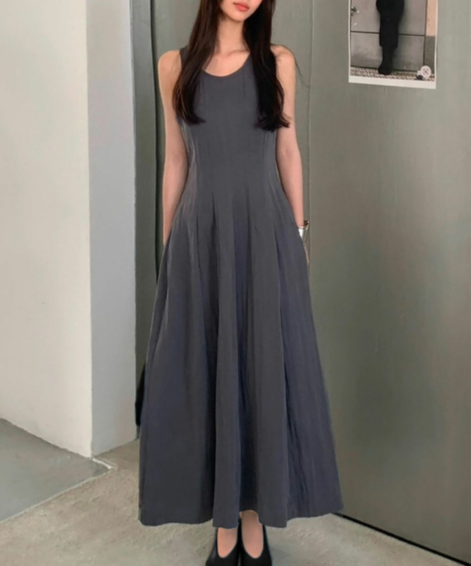 【ロワ/LOWO】の【2025SS】綿混ノースリーブハイウエストフレアロング丈ワンピース 人気、トレンドファッション・服の通販 founy(ファニー) 　ファッション　Fashion　レディースファッション　Fashion for Women　ワンピース　Dresses　春　Spring　とろみ　Fluid, Flowy Fabric　ノースリーブ　Sleeveless, No-Sleeve　フレア　Flare, Flared　リラックス　Relax, Relaxed Fit　ロング　Long, Long-Length　S/S・春夏　SS, Spring/Summer, Warm Season　新作・新入荷　New Arrivals / New In　プチプライス・低価格　Affordable / Budget Price　夏　Summer　エレガント 上品　Elegant　2025年　2025　2025春夏・S/S　Spring/Summer 2025 SS25　 other-1|ID: prp329100004569025 ipo3291000000032324904