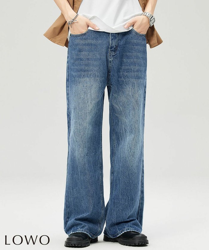 【ロワ/LOWO】のウォッシュド加工ストレートメンズデニムパンツ インテリア・キッズ・メンズ・レディースファッション・服の通販 founy(ファニー) https://founy.com/ ファッション Fashion レディースファッション Fashion for Women パンツ Pants & Trousers デニムパンツ・ジーンズ・美脚デニム Denim Jeans & Pants 新作・新入荷 New Arrivals / New In プチプライス・低価格 Affordable / Budget Price |ID: prp329100004570503 ipo3291000000036165575