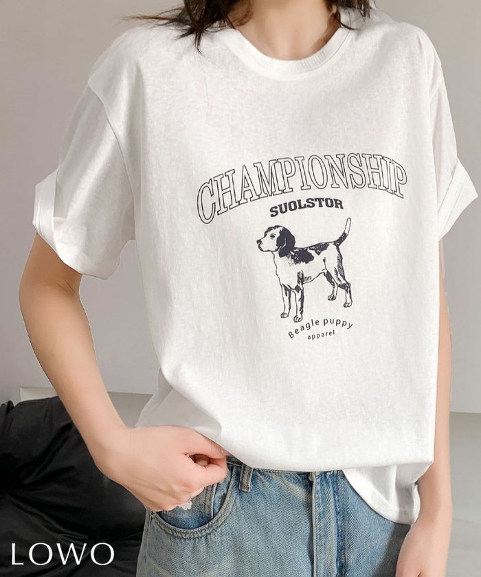 【ロワ/LOWO】の【2025SS】綿混フロントプリントTシャツカットソー インテリア・キッズ・メンズ・レディースファッション・服の通販 founy(ファニー) https://founy.com/ ファッション Fashion レディースファッション Fashion for Women トップス・カットソー Cut & Sew Tops シャツ・ブラウス・オフィスカジュアル Elegant Blouses & Button-Ups ロングTシャツ・Tシャツ Longline T-Shirts & Tees カットソー・ベーシックTシャツ Cut-and-Sewn Tops / Stretch Tees & Basics 新作・新入荷 New Arrivals / New In 2025年 2025 2025春夏・S/S Spring/Summer 2025 SS25 カットソー Cut and Sewn Top ジャケット Jacket, Outerwear フロント Front, Front Design プチプライス・低価格 Affordable / Budget Price プリント Print, Printed Pattern 犬 Dog |ID: prp329100004572120 ipo3291000000032354258