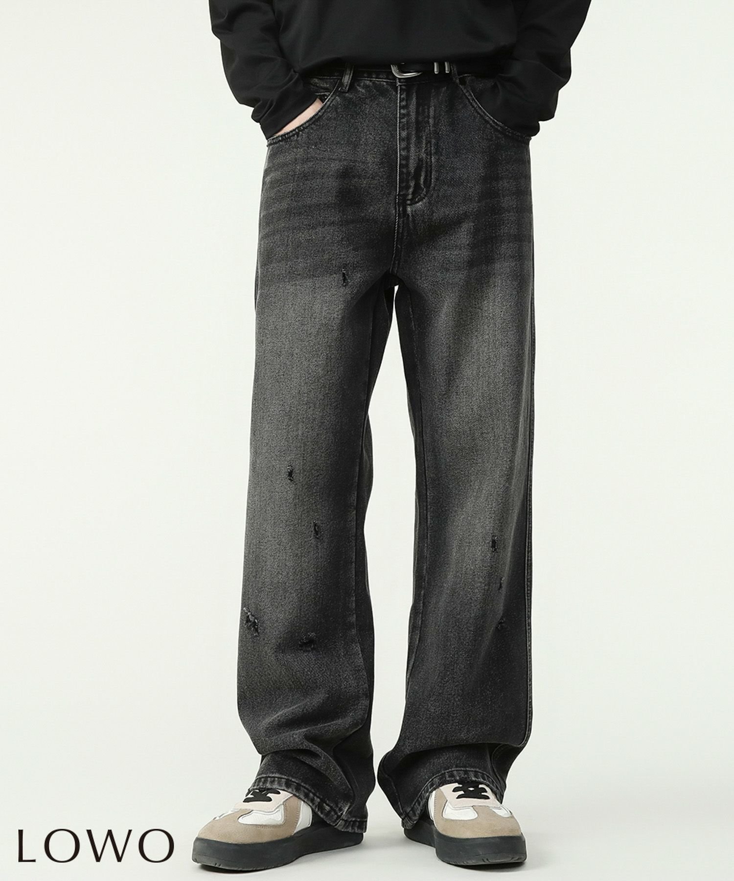 【ロワ/LOWO】のクラッシュ加工ストレートデニムパンツ 人気、トレンドファッション・服の通販 founy(ファニー) 　ファッション　Fashion　レディースファッション　Fashion for Women　パンツ　Pants & Trousers　デニムパンツ・ジーンズ・美脚デニム　Denim Jeans & Pants　新作・新入荷　New Arrivals / New In　クラッシュ　Distressed, Crashed Style　プチプライス・低価格　Affordable / Budget Price　 other-1|ID: prp329100004572125 ipo3291000000035899363