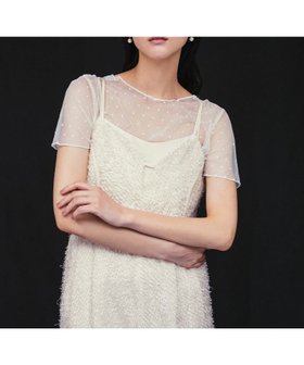 【ガール/GIRL】 ドットチュールレース半袖シアーブラウス人気、トレンドファッション・服の通販 founy(ファニー) ファッション Fashion レディースファッション Fashion for Women トップス・カットソー Cut & Sew Tops シャツ・ブラウス・オフィスカジュアル Elegant Blouses & Button-Ups 新作・新入荷 New Arrivals / New In プチプライス・低価格 Affordable / Budget Price 半袖 Short Sleeve, Half Sleeve |ID:prp329100004573329
