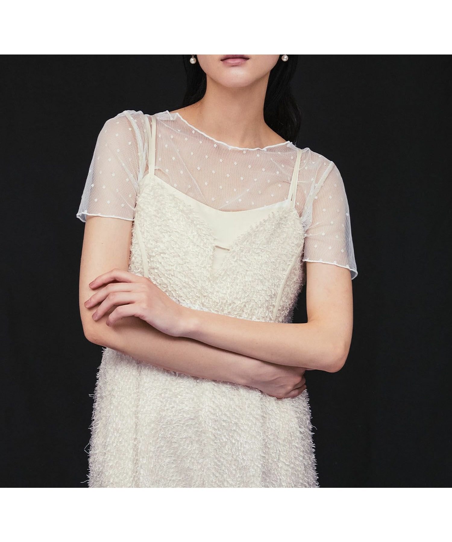 【ガール/GIRL】のドットチュールレース半袖シアーブラウス 人気、トレンドファッション・服の通販 founy(ファニー) 　ファッション　Fashion　レディースファッション　Fashion for Women　トップス・カットソー　Cut & Sew Tops　シャツ・ブラウス・オフィスカジュアル　Elegant Blouses & Button-Ups　新作・新入荷　New Arrivals / New In　プチプライス・低価格　Affordable / Budget Price　半袖　Short Sleeve, Half Sleeve　 other-1|ID: prp329100004573329 ipo3291000000034019039