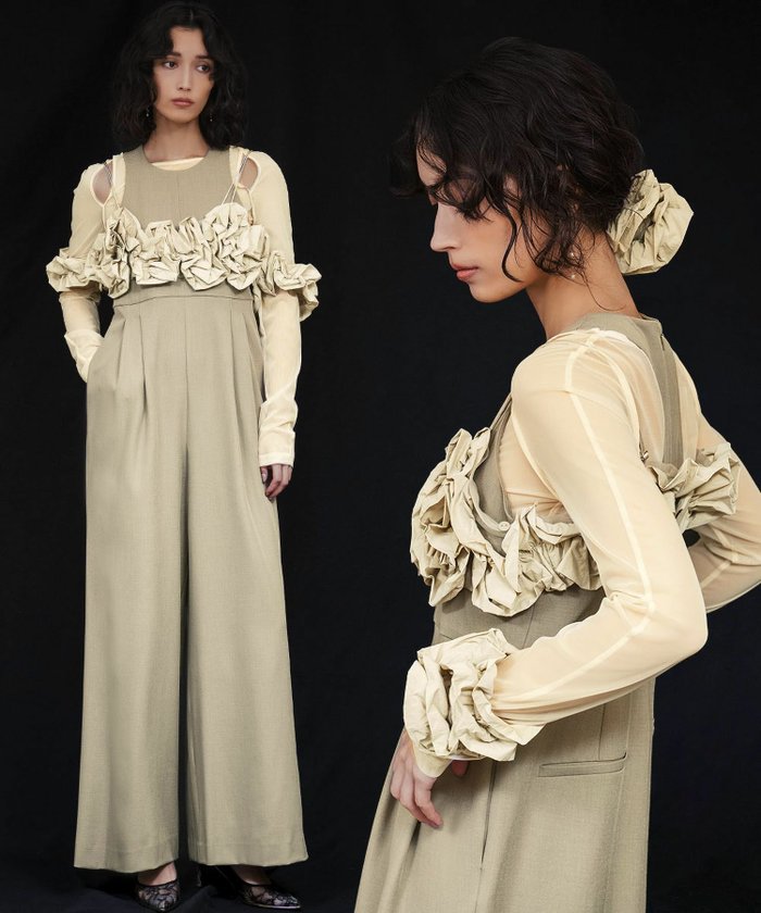 【ガール/GIRL】の【ANDRESD】ラッフルビスチェ・シアーインナー・オールインワン3点セット結婚式パンツドレス インテリア・キッズ・メンズ・レディースファッション・服の通販 founy(ファニー) https://founy.com/ ファッション Fashion レディースファッション Fashion for Women パンツ Pants & Trousers 新作・新入荷 New Arrivals / New In ドレス Dress, One-Piece プチプライス・低価格 Affordable / Budget Price 結婚式 Wedding |ID: prp329100004585804 ipo3291000000035898725