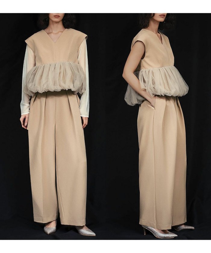 【ガール/GIRL】のペプラムチュールトップス・シアーインナー・パンツドレス3点セット結婚式ドレス インテリア・キッズ・メンズ・レディースファッション・服の通販 founy(ファニー) https://founy.com/ ファッション Fashion レディースファッション Ladies' Fashion Online パンツ Pants インナー Inner スリーブ Sleeve セットアップ Set Up ダブル Double チュール Tulle ドレス Dress 長袖 Long Sleeve バルーン Balloon フレンチ French ペプラム Peplum NEW・新作・新着・新入荷 New Arrivals プチプライス・低価格 Affordable エレガント 上品 Elegant 結婚式 Wedding Ceremony |ID: prp329100004585805 ipo3291000000032516271