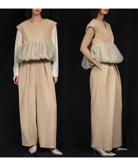 【ガール/GIRL】 ペプラムチュールトップス・シアーインナー・パンツドレス3点セット結婚式ドレス人気、トレンドファッション・服の通販 founy(ファニー) ファッション Fashion レディースファッション Ladies' Fashion Online パンツ Pants インナー Inner スリーブ Sleeve セットアップ Set Up ダブル Double チュール Tulle ドレス Dress 長袖 Long Sleeve バルーン Balloon フレンチ French ペプラム Peplum NEW・新作・新着・新入荷 New Arrivals プチプライス・低価格 Affordable エレガント 上品 Elegant 結婚式 Wedding Ceremony |ID:prp329100004585805
