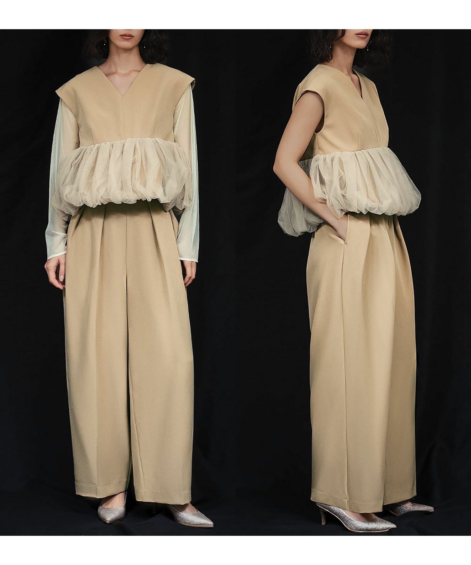 【ガール/GIRL】の【ANDRESD】ペプラムチュールトップス・シアーインナー・パンツドレス3点セット結婚式ドレス 人気、トレンドファッション・服の通販 founy(ファニー) 　ファッション　Fashion　レディースファッション　Fashion for Women　パンツ　Pants & Trousers　新作・新入荷　New Arrivals / New In　ドレス　Dress, One-Piece　プチプライス・低価格　Affordable / Budget Price　ペプラム　Peplum, Flared Hem　結婚式　Wedding　 other-1|ID: prp329100004585805 ipo3291000000035501321