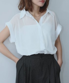 【アンピルーラ/Ampirula】 【2025SS】メッシュシャツブラウス人気、トレンドファッション・服の通販 founy(ファニー) ファッション Fashion レディースファッション Ladies' Fashion Online トップス・カットソー Tops/Tshirt シャツ/ブラウス Shirts/Blouses NEW・新作・新着・新入荷 New Arrivals 2025年 2025 2025春夏・S/S Ss,Spring/Summer,2025 シアー Sheer ストレッチ Stretch プチプライス・低価格 Affordable メッシュ Mesh リラックス Relax 半袖 Short Sleeve |ID:prp329100004585811