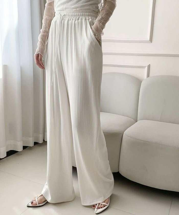 【ロワ/LOWO】のリブワイドイージーパンツ インテリア・キッズ・メンズ・レディースファッション・服の通販 founy(ファニー) https://founy.com/ ファッション Fashion レディースファッション Fashion for Women パンツ Pants & Trousers 新作・新入荷 New Arrivals / New In プチプライス・低価格 Affordable / Budget Price |ID: prp329100004587805 ipo3291000000035501507