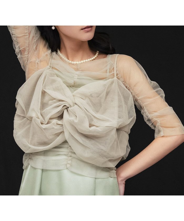 【ガール/GIRL】の【ANDRESD】リボンニュアンスビスチェ・シアーインナー2点セット結婚式ブラウス インテリア・キッズ・メンズ・レディースファッション・服の通販 founy(ファニー) https://founy.com/ ファッション Fashion レディースファッション Fashion for Women トップス・カットソー Cut & Sew Tops シャツ・ブラウス・オフィスカジュアル Elegant Blouses & Button-Ups ビスチェ Bustiers & Corset Tops / Layered Bustier Style 新作・新入荷 New Arrivals / New In プチプライス・低価格 Affordable / Budget Price 結婚式 Wedding |ID: prp329100004591520 ipo3291000000035355131