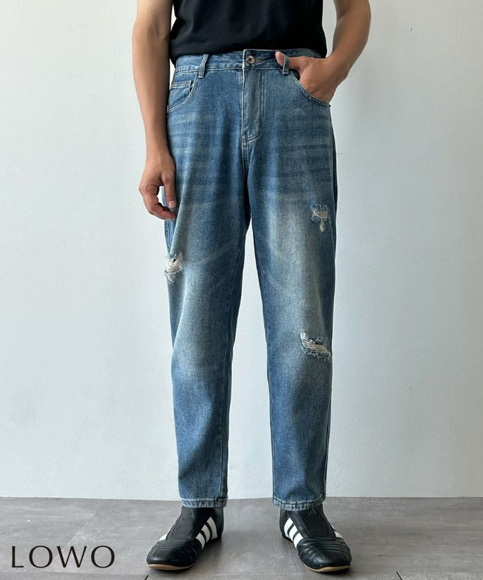 【ロワ/LOWO】の綿混クラッシュ加工デニムパンツ インテリア・キッズ・メンズ・レディースファッション・服の通販 founy(ファニー) https://founy.com/ ファッション Fashion レディースファッション Fashion for Women パンツ Pants & Trousers デニムパンツ・ジーンズ・美脚デニム Denim Jeans & Pants 新作・新入荷 New Arrivals / New In クラッシュ Distressed, Crashed Style デニム Denim, Jeans Material プチプライス・低価格 Affordable / Budget Price |ID: prp329100004599746 ipo3291000000036165056