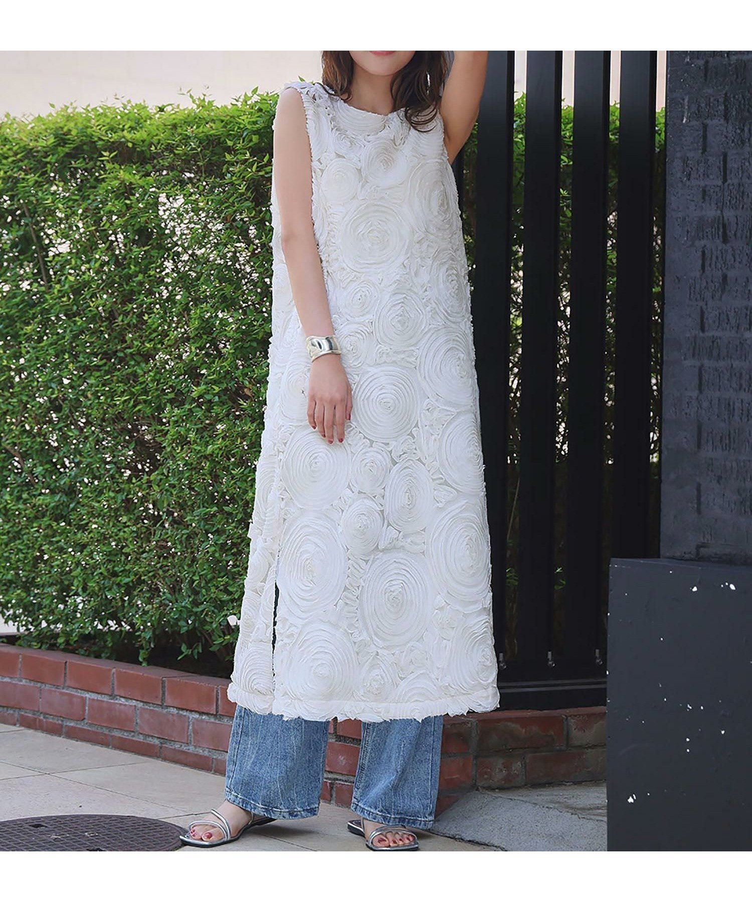 【エルフランク/ELFRANK】の前後2WAYバテンレースノースリーブワンピース 人気、トレンドファッション・服の通販 founy(ファニー) 　ファッション　Fashion　レディースファッション　Fashion for Women　ワンピース　Dresses　新作・新入荷　New Arrivals / New In　プチプライス・低価格　Affordable / Budget Price　 other-1|ID: prp329100004616273 ipo3291000000036164152