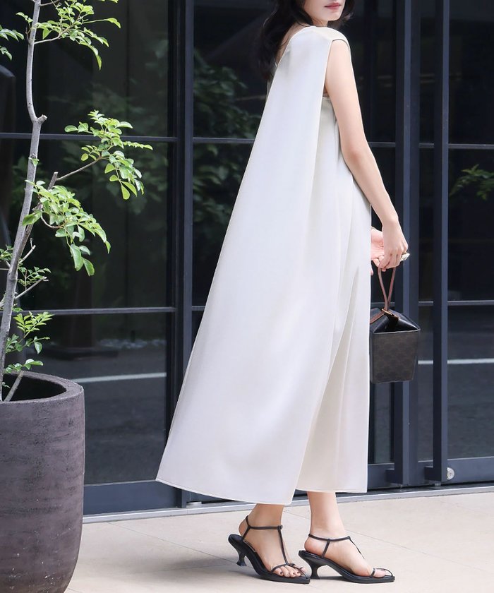 【エルフランク/ELFRANK】のダンボール生地Aラインノースリーブロング丈ワンピース Washable インテリア・キッズ・メンズ・レディースファッション・服の通販 founy(ファニー) https://founy.com/ ファッション Fashion レディースファッション Fashion for Women ワンピース Dresses シンプル Simple, Minimal フレア Flare, Flared ロング Long, Long-Length 新作・新入荷 New Arrivals / New In プチプライス・低価格 Affordable / Budget Price エレガント 上品 Elegant |ID: prp329100004624169 ipo3291000000033204468