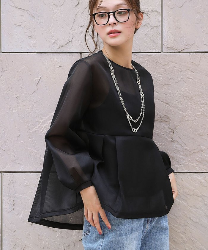 【エルフランク/ELFRANK】のシアーペプラムチュニックカットソー Washable インテリア・キッズ・メンズ・レディースファッション・服の通販 founy(ファニー) https://founy.com/ ファッション Fashion レディースファッション Fashion for Women トップス・カットソー Cut & Sew Tops カットソー・ベーシックTシャツ Cut-and-Sewn Tops / Stretch Tees & Basics 新作・新入荷 New Arrivals / New In プチプライス・低価格 Affordable / Budget Price |ID: prp329100004642726 ipo3291000000036165088