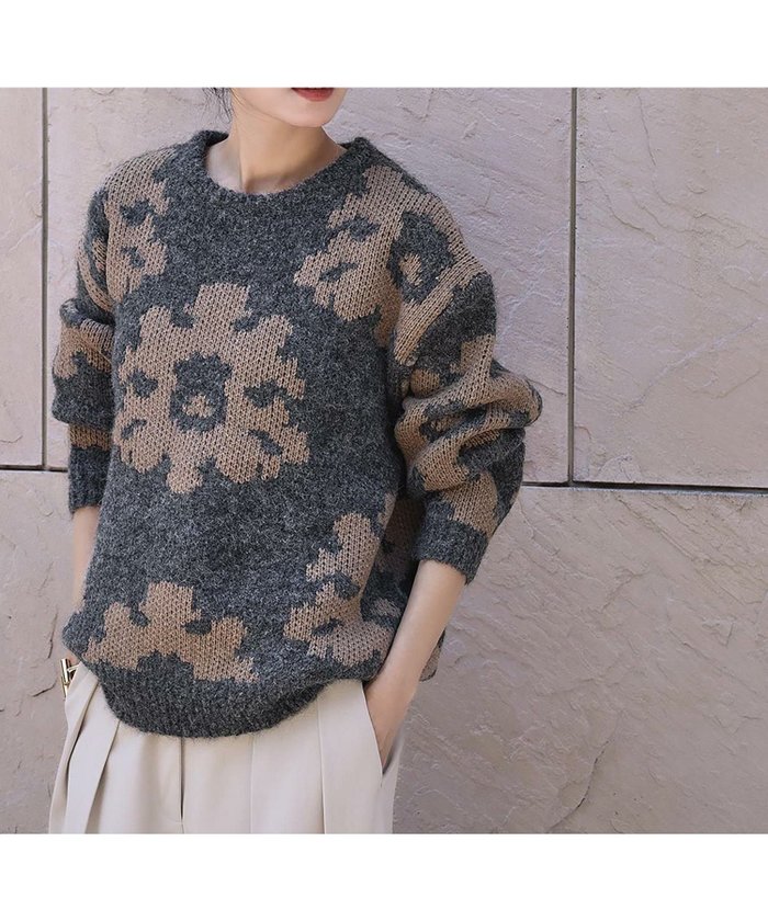 【エルフランク/ELFRANK】の【2025AW】モチーフジャガードニット/立体感あるふんわり素材で上品見え インテリア・キッズ・メンズ・レディースファッション・服の通販 founy(ファニー) https://founy.com/ ファッション Fashion レディースファッション Fashion for Women トップス・カットソー Cut & Sew Tops ニット Knit Tops & Sweaters 新作・新入荷 New Arrivals / New In 2025年 2025 2025-2026秋冬・A/W Autumn/Winter 2025–26 AW25–26 シンプル Simple, Minimal フラット Flat, Flat Shoes プチプライス・低価格 Affordable / Budget Price ボトム Bottoms, Lower Wear モチーフ Motif, Design Theme エレガント 上品 Elegant 冬 Winter / This Winter 秋 Autumn |ID: prp329100004642758 ipo3291000000033489480