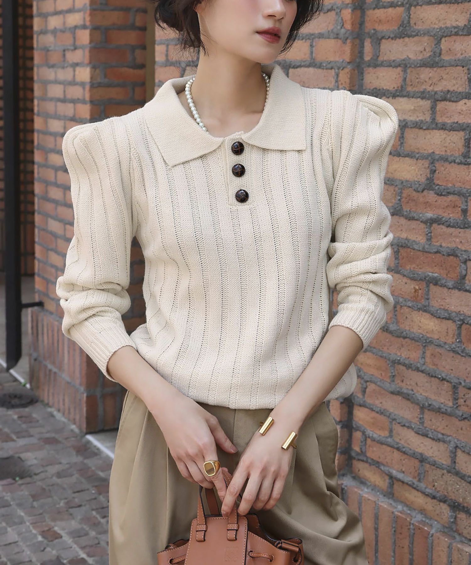 【エルフランク/ELFRANK】の【2025AW】パワーショルダー太テレコニットプルオーバー 人気、トレンドファッション・服の通販 founy(ファニー) 　ファッション　Fashion　レディースファッション　Fashion for Women　トップス・カットソー　Cut & Sew Tops　ニット　Knit Tops & Sweaters　カジュアルプルオーバー・ニットトップス　Pullovers & Knit Tops / Casual Pullovers　新作・新入荷　New Arrivals / New In　2025年　2025　2025-2026秋冬・A/W　Autumn/Winter 2025–26 AW25–26　ショルダー　Shoulder, Shoulder Strap　プチプライス・低価格　Affordable / Budget Price　 other-1|ID: prp329100004645731 ipo3291000000033530900