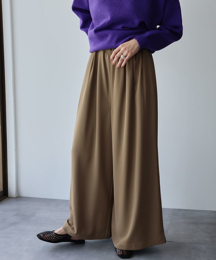 【エルフランク/ELFRANK】の【低身長サイズあり】【Home washable】ウールライクタックワイドパンツ/上品見えする美脚シルエット インテリア・キッズ・メンズ・レディースファッション・服の通販 founy(ファニー) https://founy.com/ ファッション Fashion レディースファッション Fashion for Women パンツ Pants & Trousers 新作・新入荷 New Arrivals / New In プチプライス・低価格 Affordable / Budget Price エレガント 上品 Elegant |ID: prp329100004648650 ipo3291000000035501763