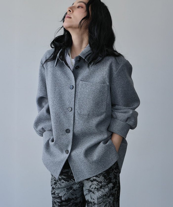 【エルフランク/ELFRANK】のウールライクシャツジャケット/裏地配色が映える上品オーバーサイズライトコート インテリア・キッズ・メンズ・レディースファッション・服の通販 founy(ファニー) https://founy.com/ ファッション Fashion レディースファッション Fashion for Women アウター Coat / Outerwear Collection コート・ロングコート・ピーコート Long Coats, Peacoats & More レディースジャケット・軽アウター Jackets 新作・新入荷 New Arrivals / New In プチプライス・低価格 Affordable / Budget Price エレガント 上品 Elegant |ID: prp329100004648651 ipo3291000000035899027