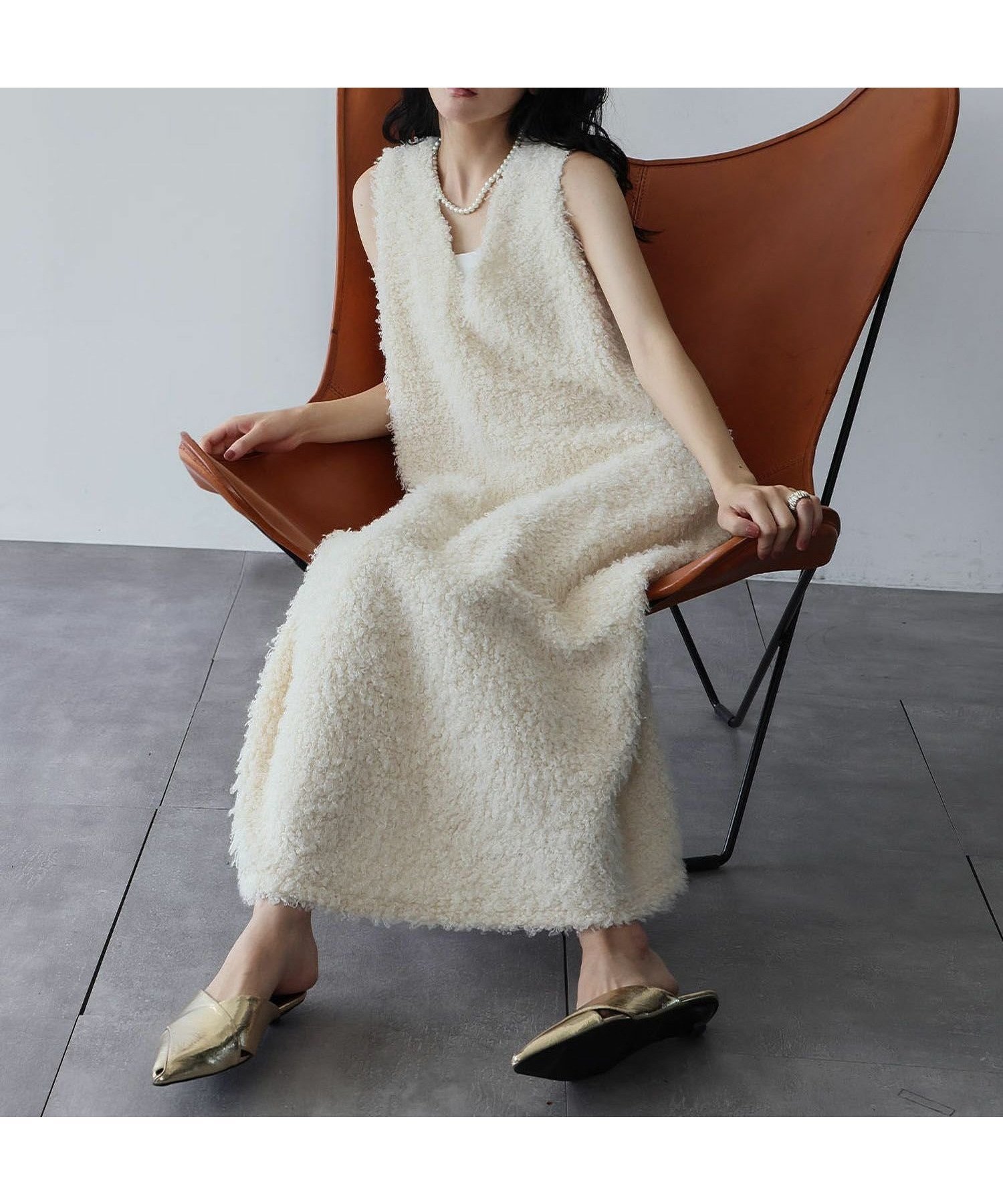 【エルフランク/ELFRANK】の【2025AW】VネックボアノースリーブAラインワンピース 人気、トレンドファッション・服の通販 founy(ファニー) 　ファッション　Fashion　レディースファッション　Fashion for Women　ワンピース　Dresses　Aラインワンピース・フレアシルエット　A-Line Dresses / Flared Silhouette Dresses　新作・新入荷　New Arrivals / New In　2025年　2025　2025-2026秋冬・A/W　Autumn/Winter 2025–26 AW25–26　プチプライス・低価格　Affordable / Budget Price　 other-1|ID: prp329100004650165 ipo3291000000033593231