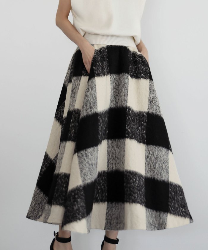 【エルフランク/ELFRANK】の【VERY掲載】ブロックチェックフレアミモレ丈スカート インテリア・キッズ・メンズ・レディースファッション・服の通販 founy(ファニー) https://founy.com/ ファッション Fashion レディースファッション Fashion for Women スカート Skirts 新作・新入荷 New Arrivals / New In プチプライス・低価格 Affordable / Budget Price |ID: prp329100004672187 ipo3291000000033772810