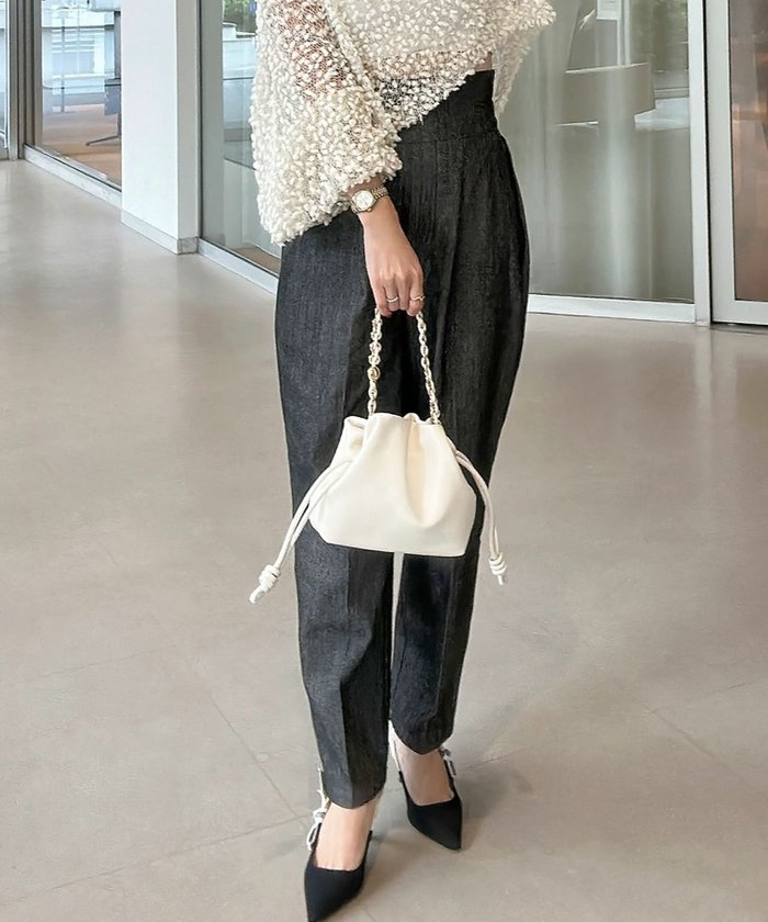 【エルフランク/ELFRANK】の自宅で洗えるハイウエストデニムテーパードパンツ インテリア・キッズ・メンズ・レディースファッション・服の通販 founy(ファニー) https://founy.com/ ファッション Fashion レディースファッション Fashion for Women パンツ Pants & Trousers 新作・新入荷 New Arrivals / New In プチプライス・低価格 Affordable / Budget Price 洗える Machine Washable |ID: prp329100004672192 ipo3291000000035501813