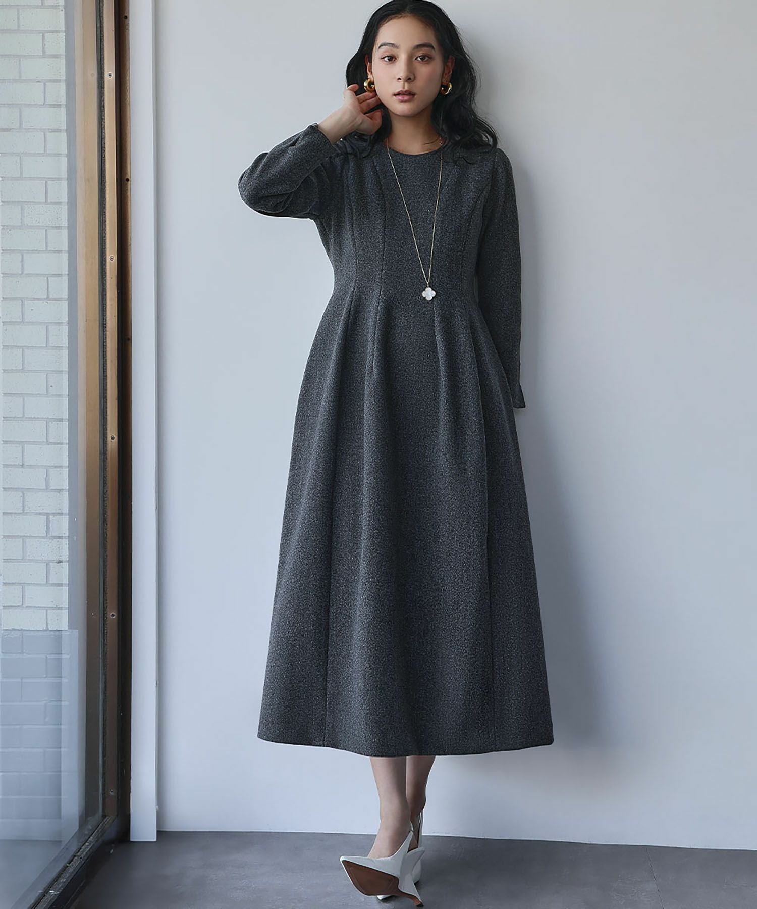 【エルフランク/ELFRANK】の【2025AW】ハイウエストコクーンミモレ丈ワンピース 人気、トレンドファッション・服の通販 founy(ファニー) 　ファッション　Fashion　レディースファッション　Fashion for Women　ワンピース　Dresses　新作・新入荷　New Arrivals / New In　2025年　2025　2025-2026秋冬・A/W　Autumn/Winter 2025–26 AW25–26　プチプライス・低価格　Affordable / Budget Price　 other-1|ID: prp329100004695724 ipo3291000000033908915